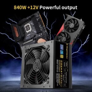 2025/12/1000382159.jpg Segotep GN750W ATX 3.1 PCIe 5.1 750W 80 Plus Gold Power Supply With Native 16-Pin 450W 12VHPWR Cable, LLC+DC-DC Platform, 120mm Hydraulic Fan, Full Voltage Protection | BLACK