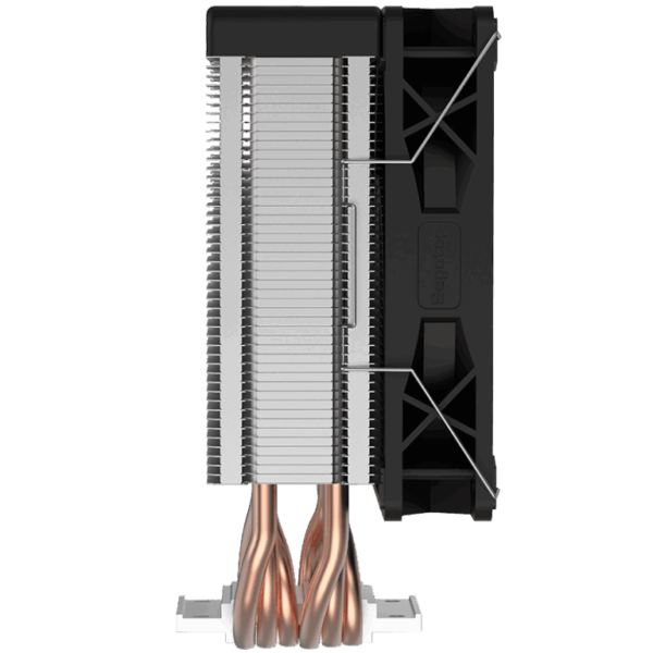 Segotep F16 ARGB CPU Air Cooler with 6×6mm Copper Heat Pipes, Detachable Digital Display, 120mm Hydraulic Bearing Fan, 155mm Tower Height, Intel LGA/AMD AM4/AM5 Compatible | Black