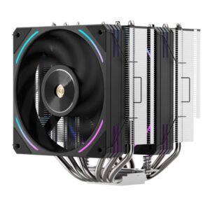 Segotep MU-HT6 Double-Tower CPU Air Cooler with Dual 120mm 5V ARGB Fans, 6x6mm Nickel-Plated Copper Heat Pipes, 270W TDP, CNC Copper Base, PWM Control and Wide Intel AMD Compatibility