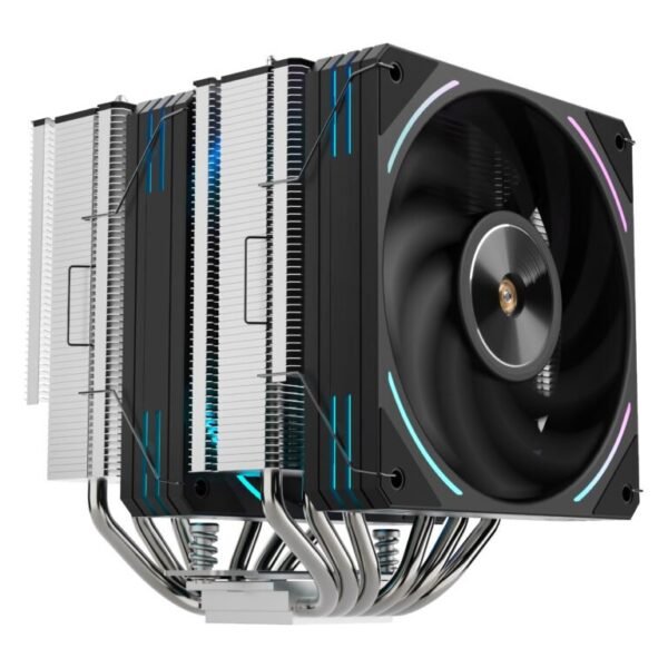 Segotep MU-HT6 Double-Tower CPU Air Cooler with Dual 120mm 5V ARGB Fans, 6x6mm Nickel-Plated Copper Heat Pipes, 270W TDP, CNC Copper Base, PWM Control and Wide Intel AMD Compatibility