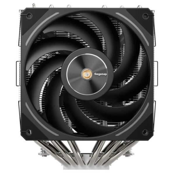 Segotep MU-HT6 Double-Tower CPU Air Cooler with Dual 120mm 5V ARGB Fans, 6x6mm Nickel-Plated Copper Heat Pipes, 270W TDP, CNC Copper Base, PWM Control and Wide Intel AMD Compatibility