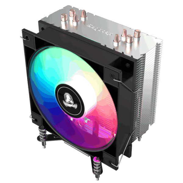 Segotep K4 SE RGB Intel CPU Air Cooler with 120mm Pre-Locked RGB Fan, 4×6mm Copper Heat Pipes, Offset Heat Pipe Design, Quiet 28.6dB Operation and Tool-Free LGA115X/1200/1700/1851 Installation
