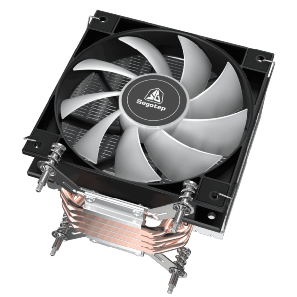 Segotep K4 SE RGB Intel CPU Air Cooler with 120mm Pre-Locked RGB Fan, 4×6mm Copper Heat Pipes, Offset Heat Pipe Design, Quiet 28.6dB Operation and Tool-Free LGA115X/1200/1700/1851 Installation