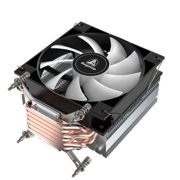 2025/12/1000382303.jpg Segotep K6 SE Black ARGB CPU Air Cooler with 120mm Pre-Locked ARGB Fan, 6×6mm Copper Heat Pipes, Offset Heat Pipe Design, 145mm Tower, Quiet 28.6dB Operation, Intel LGA115X/1200/1700/1851 Compatible