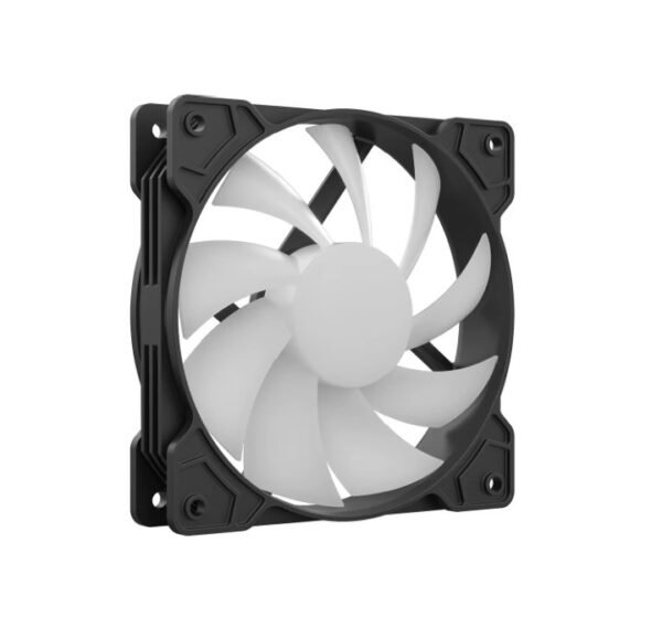 AsiaFox 120mm RGB PC Case Fan Black With Hydro Bearing 1200RPM 64CFM Airflow 24dBA Quiet Operation Molex 4 Pin Connector And 40000 Hour Lifespan