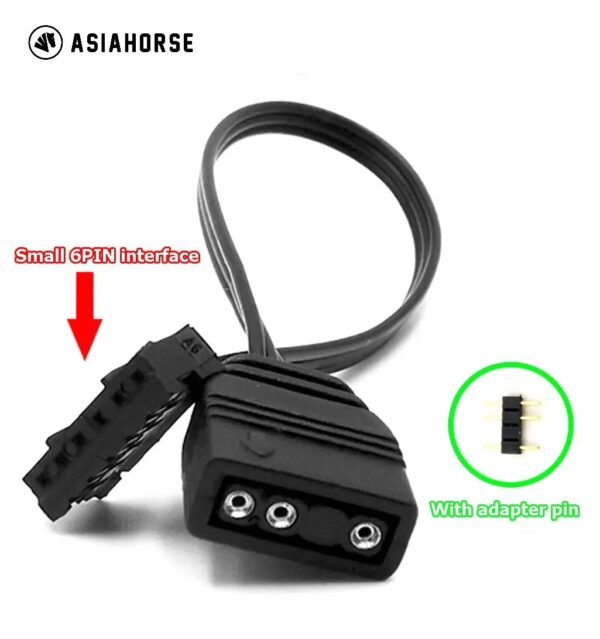 2025/12/1000382710.jpg ASIAHORSE 6-Pin to Aura Converter Cable – 6-Pin to 5V 3-Pin