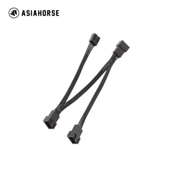 2025/12/1000382711.jpg ASIAHORSE PWM 1-to-3 Fan Splitter Cable – Black, Female to Male Connector