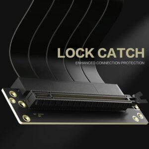 ASIAHORSE PCIE 3.0 Soft 90° 20cm Black Extension Cable | High-Speed GPU Riser | Flexible Shielded Design | Easy Installation for Custom Builds