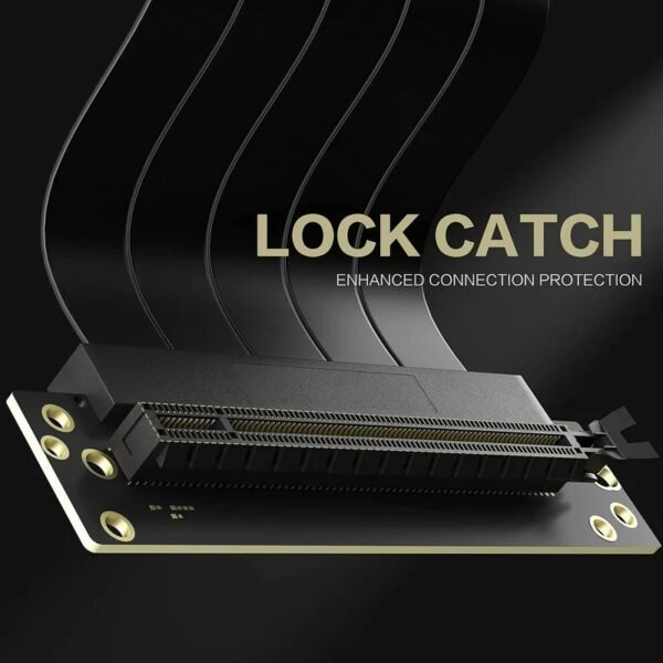 ASIAHORSE PCIE 3.0 Soft 90° 20cm Black Extension Cable | High-Speed GPU Riser | Flexible Shielded Design | Easy Installation for Custom Builds