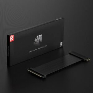 ASIAHORSE PCIE 3.0 Soft 90° 20cm Black Extension Cable | High-Speed GPU Riser | Flexible Shielded Design | Easy Installation for Custom Builds