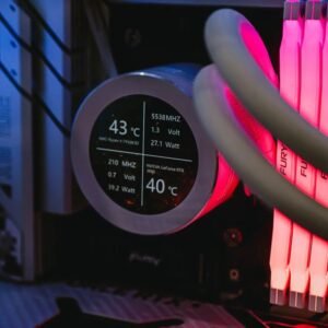 ASIAHORSE 360mm ARGB Liquid Cooler with LCD Display – 3x120mm PWM Fans, 2.8″ IPS Screen, Copper Cold Plate, 65CFM, Intel & AMD Compatible, White