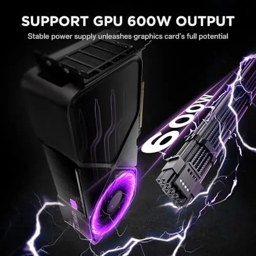 ASIAHORSE 16AWG PCIe 5.0 GPU Extension Cable Black – 4-in-1 Kit, 300mm Length, Alloy Copper Terminals, PET Sleeved for RTX 3090Ti, 40 & 50 Series