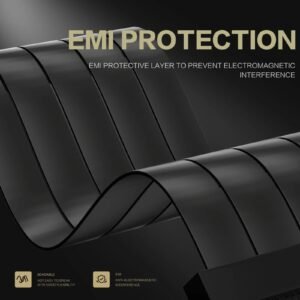 ASIAHORSE PCIe 4.0 90° 20cm Soft Cable – Black Flexible GPU Riser, High-Speed PCI Express Gen4, Durable Design for Vertical or Compact PC Builds