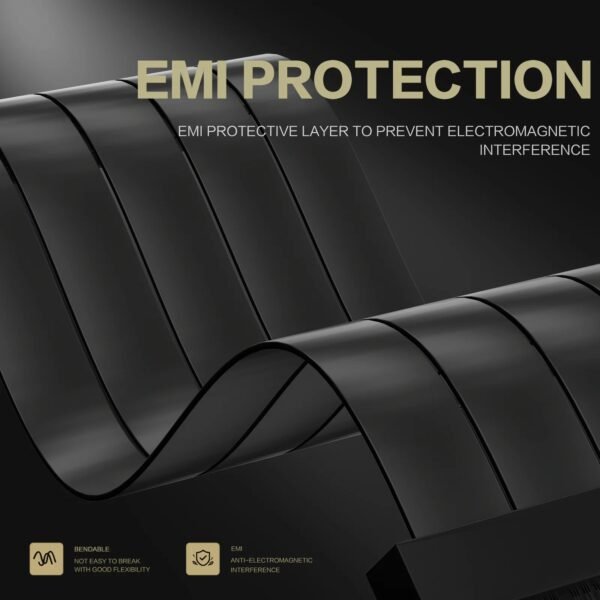 ASIAHORSE PCIe 4.0 90° 20cm Soft Cable – Black Flexible GPU Riser, High-Speed PCI Express Gen4, Durable Design for Vertical or Compact PC Builds