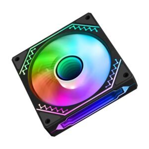 AsiaHorse FQ-002 ARGB 120mm Fan 3-Pack – Black, 16 ARGB LEDs, 1200 RPM PWM, 32.3 CFM Airflow, Hydraulic Bearing, Quiet 22.5dBA, AURA Sync Compatible