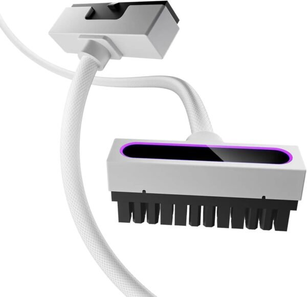 ASIAHORSE Hydrus 24-Pin ARGB PSU Left Extension Cable 500mm White – 18AWG Wires, RGB Lighting, 12V, 20.8A Current, 250W Rated Power, Premium PVC Build