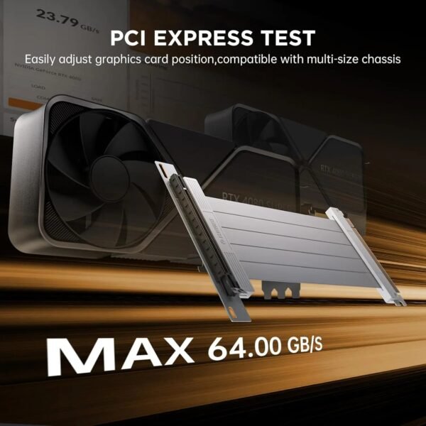 AsiaHorse PCIe 4.0 Soft Cable 90° 20cm White – High-Speed GPU Extension, Gold-Pin Conductivity, Pure Copper Core, Durable Protector, Full PCIe 4.0/3.0 Support