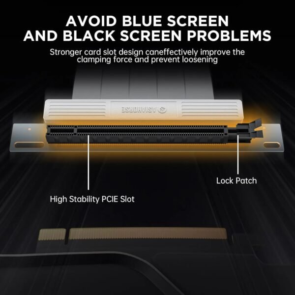 AsiaHorse PCIe 4.0 Soft Cable 90° 20cm White – High-Speed GPU Extension, Gold-Pin Conductivity, Pure Copper Core, Durable Protector, Full PCIe 4.0/3.0 Support