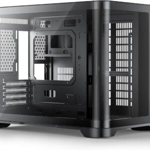 AsiaHorse Pegasus Mid Tower M-ATX Case Black – Full Tempered Glass, Curved Panel, Type-C I/O, 360mm Water Cooling Support, 400mm GPU Clearance