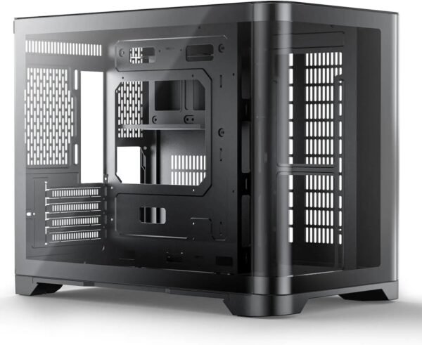 AsiaHorse Pegasus Mid Tower M-ATX Case Black – Full Tempered Glass, Curved Panel, Type-C I/O, 360mm Water Cooling Support, 400mm GPU Clearance