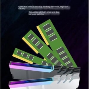 2025/12/1000384865.jpg ASIAHORSE HAPTUFER ARGB RAM Heatsink for DDR4 & DDR5 – 5V Sync, 10 ARGB LEDs, Aura 3-Pin Connector, 134mm Length, Black Aluminum Cooling Cover