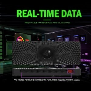 2025/12/1000384867.jpg ASIAHORSE Zezzio 9-Port ARGB & PWM Fan Hub – Supports 9x 5V 3-Pin ARGB Fans & 9x PWM Fans, Aura Sync Compatible, Clean Cable Management, Black