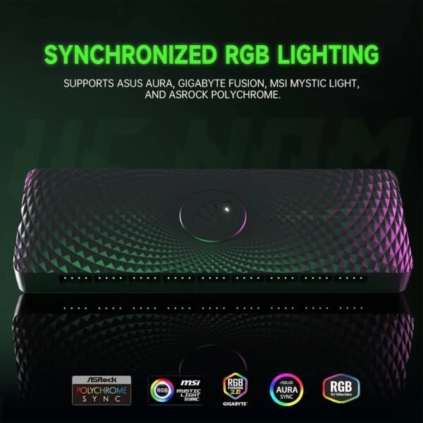 2025/12/1000384870.jpg ASIAHORSE Zezzio 9-Port ARGB & PWM Fan Hub – Supports 9x 5V 3-Pin ARGB Fans & 9x PWM Fans, Aura Sync Compatible, Clean Cable Management, Black