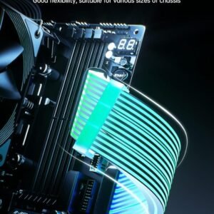 ASIAHORSE 18AWG 24-Pin ARGB Single SR Strimmer – Black | 5V 3-Pin Sync with AURA, MSI, Gigabyte, ASRock | TPE Silicone-Sleeved Cable Extension