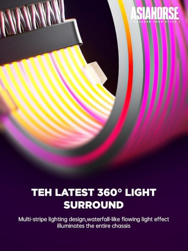 ASIAHORSE 18AWG 24-Pin ARGB Single SR Strimmer – Black | 5V 3-Pin Sync with AURA, MSI, Gigabyte, ASRock | TPE Silicone-Sleeved Cable Extension