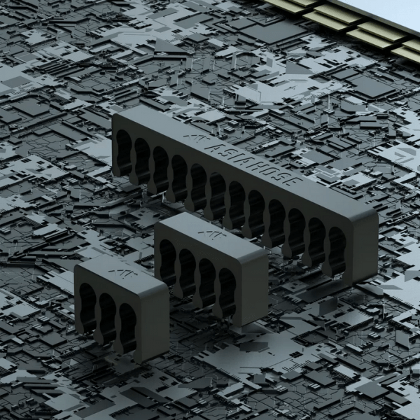 ASIAHORSE J-Model Cable Combs 1-Pack (24x Set) | 4x24Pin, 12x8Pin, 8x6Pin | Premium Black Plastic | Fits 3.4mm PSU & Extension Cables | Cable Management Accessory