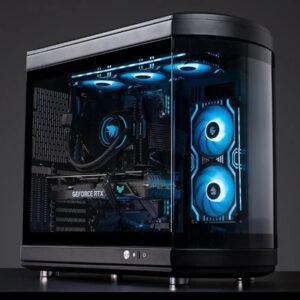 ASIAHORSE FS Matrix ARGB 240mm Fan Kit – 2x120mm PWM Fans, 48 Addressable LEDs, 800-1800 RPM, 66.5CFM Airflow, Low Noise, Aura Sync, High Cooling Performance, Black