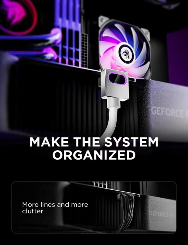 2025/12/1000385261.jpg ASIAHORSE HYDRUS 16-Pin ARGB GPU A Extension Cable 50cm – White, 18AWG, 12VHPWR, 30A Current, 450W Rated Power, PVC Build, Addressable RGB Lighting