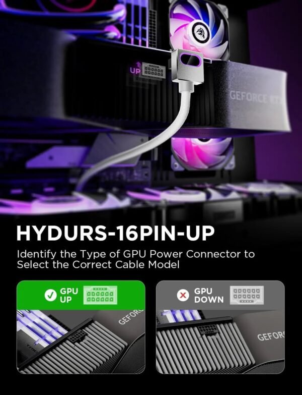 2025/12/1000385262.jpg ASIAHORSE HYDRUS 16-Pin ARGB GPU A Extension Cable 50cm – White, 18AWG, 12VHPWR, 30A Current, 450W Rated Power, PVC Build, Addressable RGB Lighting