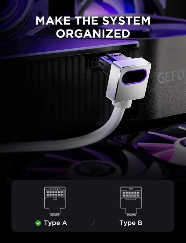 2025/12/1000385264.jpg ASIAHORSE HYDRUS 16-Pin ARGB GPU A Extension Cable 50cm – White, 18AWG, 12VHPWR, 30A Current, 450W Rated Power, PVC Build, Addressable RGB Lighting