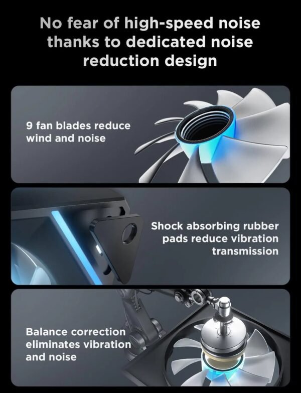 AsiaHorse AMICI GT ARGB 120mm PWM Fan 1-Pack – Reverse Black, Infinity Mirror, 24 ARGB LEDs, 1800RPM, 68.5CFM, 2.0mmH2O, HDB Bearing, Low Noise 30dB, Sync-Compatible