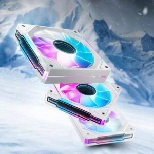 AsiaHorse AMICI GT ARGB 120mm PWM Fan 3-Pack – Forward White, Infinity Mirror, 24 ARGB LEDs, 1800RPM, 68.5CFM, 2.0mmH2O, HDB Bearing, Low Noise 30dB, Sync-Compatible