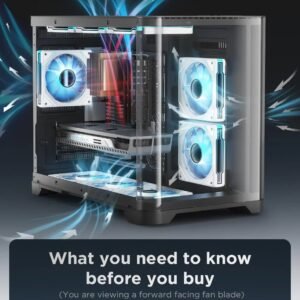 AsiaHorse AMICI GT ARGB 120mm PWM Fan 1-Pack – Forward White, Infinity Mirror, 24 ARGB LEDs, 1800RPM, 68.5CFM, 2.0mmH2O, HDB Bearing, Low Noise 30dB, Sync-Compatible