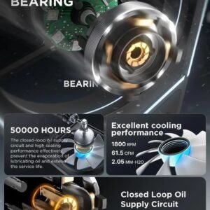 2025/12/1000385350.jpg AsiaHorse AMICI GT ARGB 120mm PWM Fan 3-Pack – Reverse White, Infinity Mirror, 24 ARGB LEDs, 1800RPM, 68.5CFM, 2.0mmH2O, HDB Bearing, Low Noise 30dB, Sync-Compatible