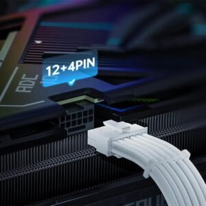 2025/12/1000385371.jpg ASIAHORSE 16AWG PCIe 5.0 4KIT to 3-End 180° GPU Extension Cable – 300mm, Alloy Copper Gold-Plated Terminals, Compatible with RTX 3090Ti, 40 & 50 Series (Snow White)