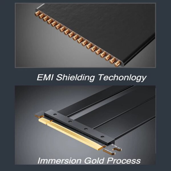 ASIAHORSE PCIe 4.0 Pro Max 90° Riser Cable – 20cm Ultra-Flexible Extension, Full-Speed PCIe 5.0/4.0 Support, EMI Shielding, High Stability for Vertical GPU Mounting