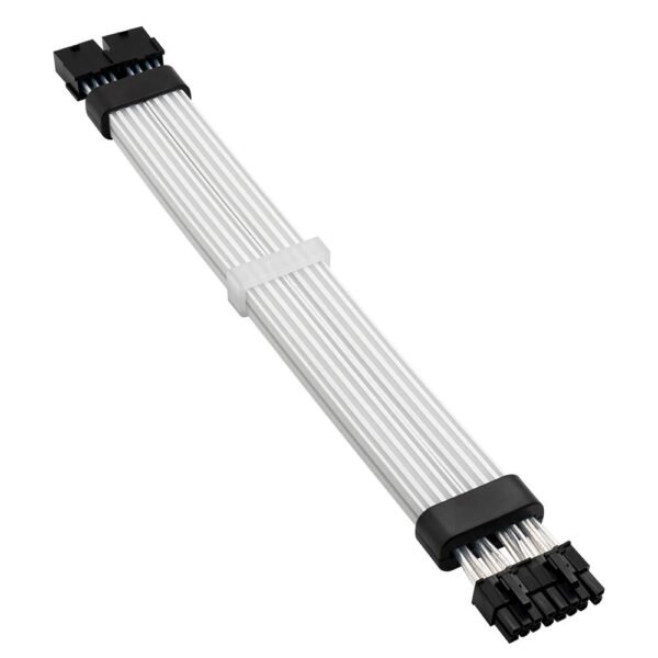 ASIAHORSE 18AWG 2×8 Pin ARGB GPU Extension Cable – Black | Dual 8-Pin PCIe Strimer | 300mm Silicone-Sleeved | AURA Sync Compatible | 54 Addressable LEDs