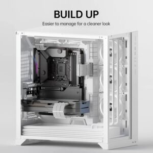 2025/12/1000386984.jpg ASIAHORSE Snow Series PSU Cable Extension Kit – 16AWG Cotton Sleeved, 6-Pack, Double CPU Support, 300mm Length, PET Braided, Gold-Plated Terminals, White