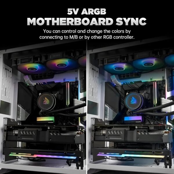 2025/12/1000387211.jpg AsiaHorse ProGen ARGB NVMe SSD Heatsink – PCIe 4.0 M.2 Cooler, Aluminum Alloy, 10–20°C Cooling, 5V ARGB Sync, 3 Thermal Pads, Compatible with Single & Double-Sided SSDs, Grey