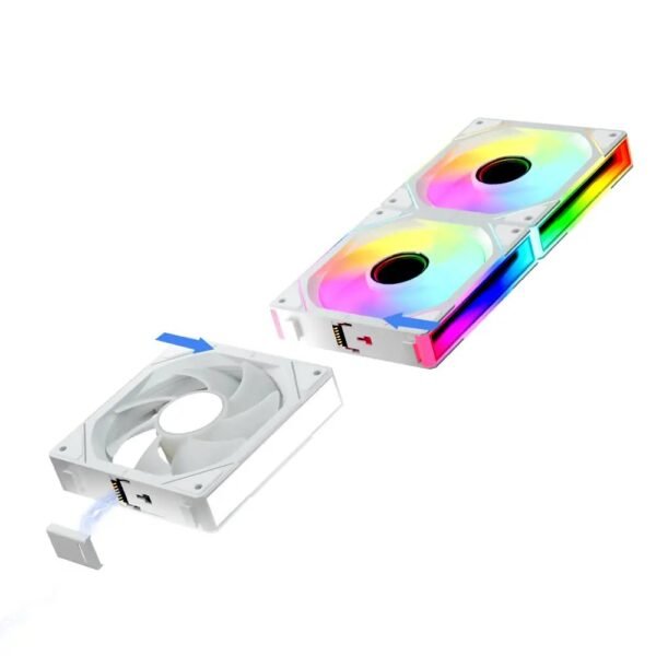 2025/12/1000387425.jpg ASIAHORSE DAWN FS ARGB 120mm PWM Fans 3-Pack – Forward White, Daisy-Chain Design, 800-2000RPM, 80CFM Airflow, FDB Bearing, 24 ARGB LEDs, 50,000h Lifespan (Copy)