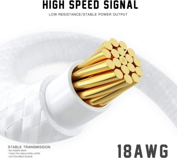 ASIAHORSE 18AWG White PSU Cable Extension Kit – 4 Pack (24-Pin ATX, 4+4 Pin EPS, 2x PCI-E 6+2) Braided Sleeved, Soft Nylon, Cable Combs, Universal Compatibility