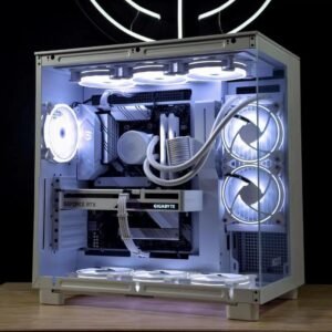 ASIAHORSE 18AWG White PSU Cable Extension Kit – 4 Pack (24-Pin ATX, 4+4 Pin EPS, 2x PCI-E 6+2) Braided Sleeved, Soft Nylon, Cable Combs, Universal Compatibility