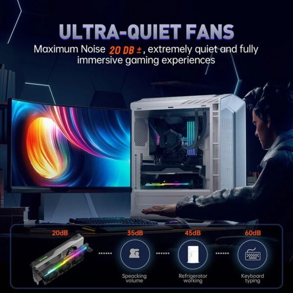 2025/12/1000387439.jpg AsiaHorse VoltEd GPU Support Bracket with 3x 80mm ARGB Fans – GPU Brace with PWM Cooling, 5V 3-Pin Sync, Adjustable Design, Strong Support & RGB Lighting, White