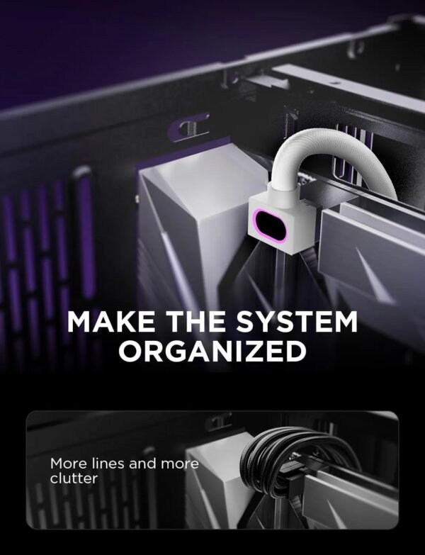 2025/12/1000387553.jpg ASIAHORSE Hydrus 8-Pin ARGB CPU Extension Cable – 30cm White, 18AWG Wire, RGB Lighting, 12V, 25A Current, 300W Power Rating, Premium PVC Build for Clean Aesthetics