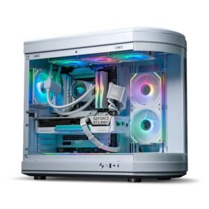 AsiaHorse Dawn Pro ARGB 120mm Fan 3-Pack – Modular Daisy Chain, Infinity Mirror, PWM Control, HDB Bearing, 900-1850 RPM, 71 CFM Airflow, ARGB Sync – Forward White