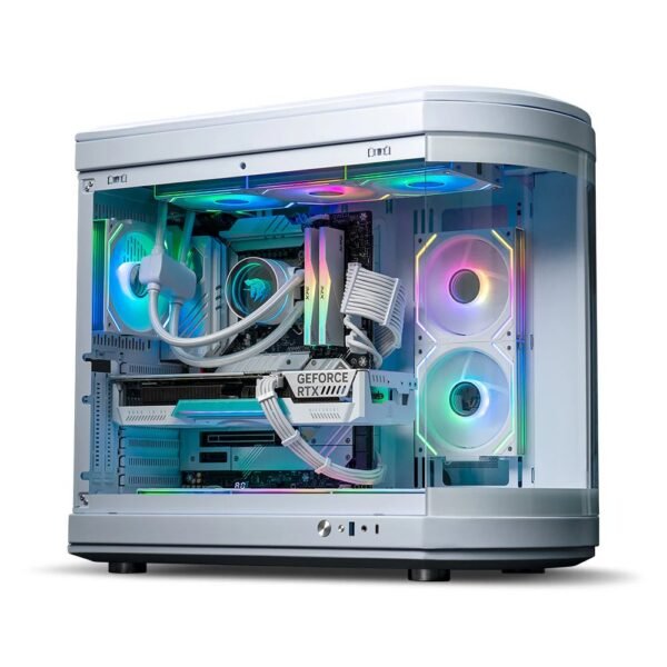 AsiaHorse Dawn Pro ARGB 120mm Fan 3-Pack – Modular Daisy Chain, Infinity Mirror, PWM Control, HDB Bearing, 900-1850 RPM, 71 CFM Airflow, ARGB Sync – Forward White